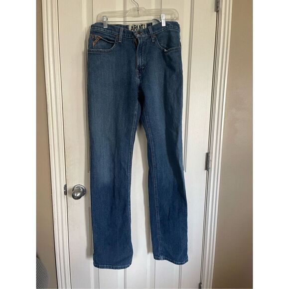 Ariat Denim M3 Loose Mens Blue Dsrk Wash Stackable Straight Leg Jeans Size 32 - Picture 13 of 14